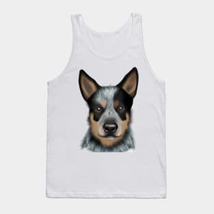 Cute Australian Cattle Dog Drawing Tank Top